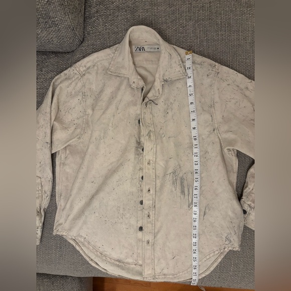 ZARA Women’s Oversized Washed Denim Shirt Size S ( Brand new no tag) - Picture 12 of 16